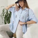 شومیز ابی کار شده